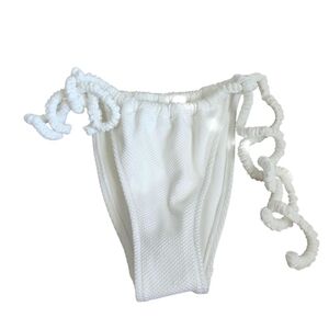 Aerie White Tie Waist Cheekiest Swim Bottom